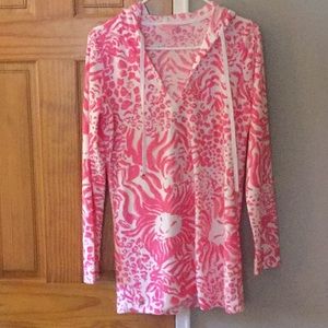 Lilly Pulitzer hooded swim cover-up